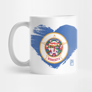 U.S. State - I Love Minnesota - Minnesota Flag Mug